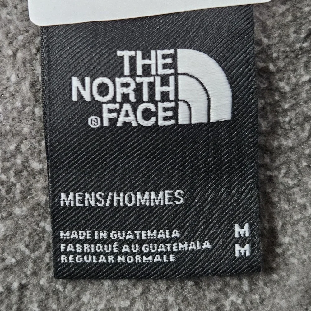 The‎ North Face Men Hoodie M Gray Graphic Print Fleece Bear Mountains Logo
